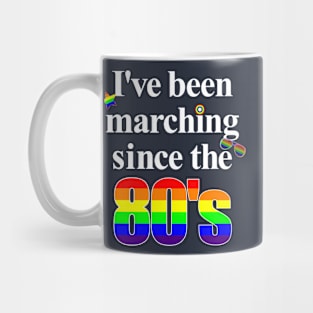 Gay Pride Marching LGBT Eighties Mug